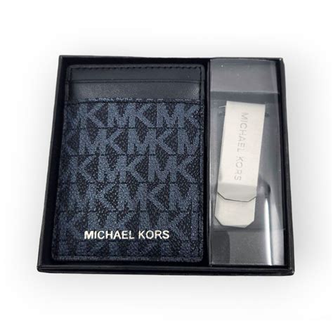 michael kors money clip black silver|michael kors wallet men offer.